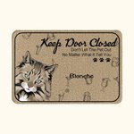 Personalised Keep Door Closed 1-6 Pet Images Floor Mat Door Mat with Name Housewarming Anniversary Gift for Pet Lover