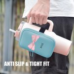 Henkilökohtainen vaaleanpunainen Coquette keula nimi vedenpitävä vesipullo pussi laukku säädettävä solki Stanley Cup tarvikkeet syntymäpäivälahja häne