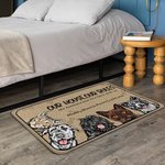 Personalized Our House Our Rules 1-6 Pet Images Floor Mat with Name Housewarming Anniversary Gift for Pet Lover