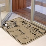 Personalised Keep Door Closed 1-6 Pet Images Floor Mat Door Mat with Name Housewarming Anniversary Gift for Pet Lover