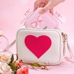 Personalizado Coquette rosa lindo arco de la PU de cuero caja de joyería con el nombre del Día del Niño Cumpleaños de regalo para ella