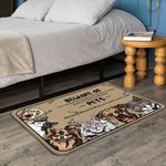 Personalized Beware of Pet My Intensely Friend 1-6 Pet Images Floor mat Door Mat with Name Housewarming Anniversary Gift for Pet Lover