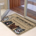 Personalized Our House Our Rules 1-6 Pet Images Floor Mat with Name Housewarming Anniversary Gift for Pet Lover
