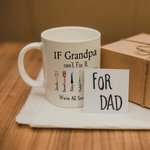 Personalised If Grandpa Dad Can't Fix It We're All Screwed Repair Tool Theme 11oz Ceramic Mug with 1-12 Names Birthday Father's Day Gift for Family