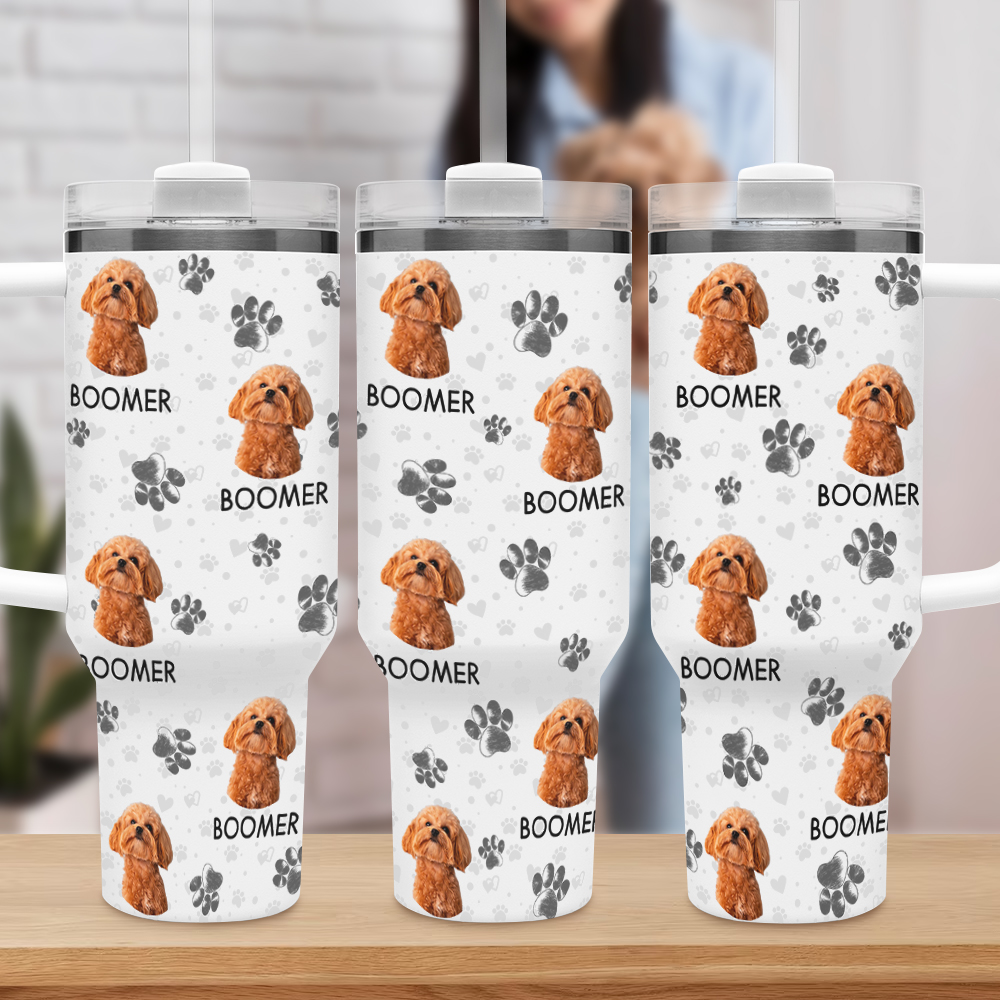 42Pops - Animal Paw Print Stainless Steel Insulated 30 Oz Tumbler