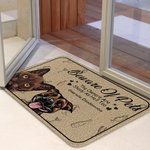 Personalised Because Of Pets 1-6 Pet Images Floor Mat with Name Housewarming Anniversary Gift for Pet Lover