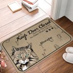 Personalised Keep Door Closed 1-6 Pet Images Floor Mat Door Mat with Name Housewarming Anniversary Gift for Pet Lover