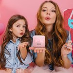 Personalizado Coquette rosa lindo arco de la PU de cuero caja de joyería con el nombre del Día del Niño Cumpleaños de regalo para ella