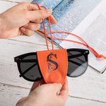 Personalized Leather Magnetic Glasses Clip Lanyard with Name or Initial Birthday Gift for Travel Lover