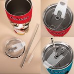 Personalisierte Multi-Color-Ölmalerei Haustier Porträt 30oz Becher mit Namen und Strohhalm Geburtstag Geschenk für Tierliebhaber