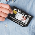 Tarjeta monedero personalizada con foto, nombre y texto Regalo de cumpleaños para el Día del Padre