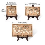 Albero di famiglia in legno personalizzato appeso da 1 a 12 cuori con nome e testo incisi Regalo di Natale per la famiglia