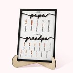Plaque en Bois Personnalisée avec Nom de l'Enfant et Motif Cadeau de Fête des Pères d'Anniversaire pour Papa Grand-père