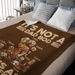 Couverture Douce Personnalisée avec 1-7 Noms d'Enfants Ours Papa et Bébé Cadeau de Fête des Pères pour Papa