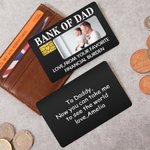 Tarjeta monedero personalizada con foto, nombre y texto Regalo de cumpleaños para el Día del Padre