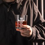 Papa personalizzato stabilito 10 oz Whiskey Glass con 1-8 date Compleanno Festa del Papà Regalo per papà nonno