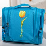 Borsa da toilette impermeabile personalizzata con gancio e scomparti multipli Regalo di viaggio portatile per le donne