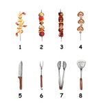 Personalized King of The Grill BBQ Theme 11oz Ceramic Mug with 1-12 Names Funny Father's Day Birthday Gift for Dad Grandpa