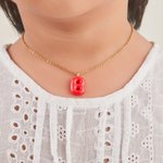 Pendentif Personnalisé avec Initiale Collier à Lettre Bubble Macaron 3D Cadeau Anniversaire Fête pour Femme