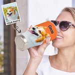 Personalisierte Multi-Color-Ölmalerei Haustier Porträt 30oz Becher mit Namen und Strohhalm Geburtstag Geschenk für Tierliebhaber