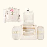 Borsa da toilette impermeabile personalizzata con gancio e scomparti multipli Regalo di viaggio portatile per le donne
