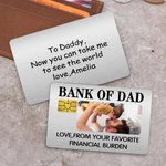 Tarjeta monedero personalizada con foto, nombre y texto Regalo de cumpleaños para el Día del Padre