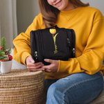 Borsa da toilette impermeabile personalizzata con gancio e scomparti multipli Regalo di viaggio portatile per le donne