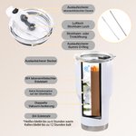 Personalisierter Becher 900ml Nähen Thema mit Deckel Strohhalm Reinigung Bürste Geschenk für Nähliebhaber