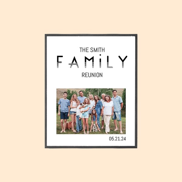 Personalized Family Reunion Photo Frame with Date Birthday Housewarming Gift for Family