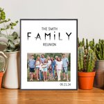 Personalized Family Reunion Photo Frame with Date Birthday Housewarming Gift for Family