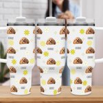 Vaso de 40oz con nombre y pajita personalizado para perros, gatos y mascotas