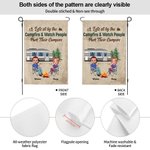 Henkilökohtainen Istutaan leirinuotiolla ja katsellaan, kun ihmiset pysäköivät leirintäautojaan Puutarha lippu lahjat leirintäalueille pariskunnille