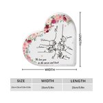 Plaque de coeur en acrylique avec 1 à 8 noms Cadeau de fête des mères pour maman grand-mère