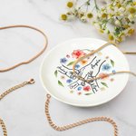 Plat à Bijoux en Céramique Personnalisé avec 1-9 Noms d'Enfants Cadeau d'Anniversaire Fête des Mères pour Maman Grand-Mère