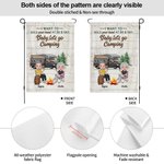 Henkilökohtainen Haluan pitää kädestäsi 80 ja sanoa Baby Mennään leirintäalueelle Garden Flag Ystävänpäivä lahja pariskunnalle