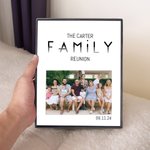 Personalized Family Reunion Photo Frame with Date Birthday Housewarming Gift for Family