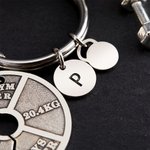 Personalized Engraved Gym Weight Plate Always Together Matching Keychain with Initials Charms Gift for Couple Best Friend Fitness Enthusiasts