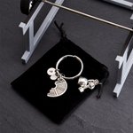 Personalized Engraved Gym Weight Plate Always Together Matching Keychain with Initials Charms Gift for Couple Best Friend Fitness Enthusiasts