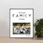 Personalized Family Reunion Photo Frame with Date Birthday Housewarming Gift for Family