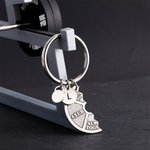 Personalized Engraved Gym Weight Plate Always Together Matching Keychain with Initials Charms Gift for Couple Best Friend Fitness Enthusiasts