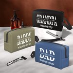 Henkilökohtainen suuri kapasiteetti WC Travel Bag 1-12 Kid nimet ja teksti Isänpäivä lahja miehille