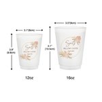 Gepersonaliseerde Bohemia Frosted Plastic Water Cup Set van 10 Bruiloft Cadeau