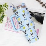 Vaso de 40oz con nombre y pajita personalizado para perros, gatos y mascotas