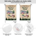 Bandera de jardín personalizada I Want to Hold Your Hand at 80 and Say Baby Let's Go Camping Regalo conmemorativo para parejas de camping