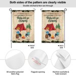 Henkilökohtainen Haluan pitää kädestäsi kiinni 80-vuotiaana ja sanoa Baby Let's Go Camping Garden Flag Lahja pariskunnille