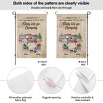 Henkilökohtainen Haluan pitää kädestäsi kiinni 80-vuotiaana ja sanoa Baby Let's Go Camping Garden Flag lahja pariskunnalle