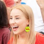 Personalisierte hölzerne Tennis Sport Dangle Ohrringe mit Namen Geburtstag Geschenk für Frauen Mädchen