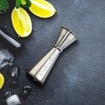 Personalized Stainless Steel Cocktail Jigger Measurements with Engraved Text Home Bartending Accessories Father's Day Gift for Alcohol Lover