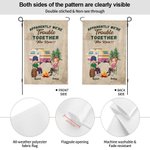 Henkilökohtainen Ilmeisesti olemme ongelmia yhdessä Kuka tiesi Puutarha lippu Ystävänpäivä lahjoja Camping pariskunnille