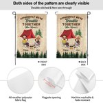 Personalizado Aparentemente Tenemos Problemas Juntos Quién lo iba a decir Bandera de jardín impermeable de doble cara Regalo de camping para pareja